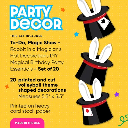 Vista 2 de Ta-Da, Magic Show - Esenciales para fiesta de cumpleaños - Juego de 20