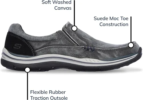 Vista 4 de Skechers Mocasines sin Cordones Expected Avillo de Ajuste Relajado para Hombre