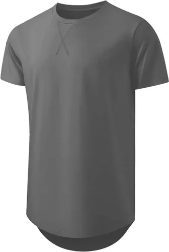 Vista 3 de JMIERR Paquete de 3 camisetas de algodón Hipster Hip Hop de cuello redondo para hombre