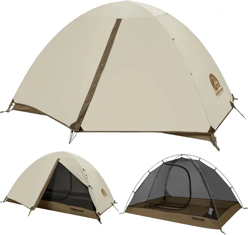 Vista 14 de Tienda de campaña para mochilero de 1/2 persona para camping, tienda de campaña ultraligera e impermeable, tienda de campaña compacta fácil