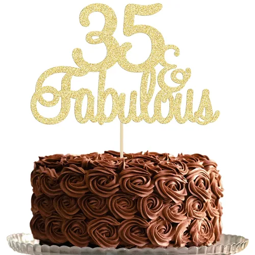 Vista 14 de Gyufise 1 decoración de 30 con purpurina dorada y fabulosos adornos para tartas de 30 años y fabulosos adornos para tartas de cumpleaños de 30 años