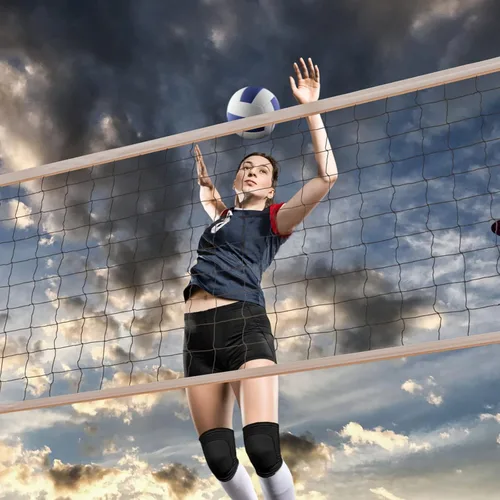 Vista 4 de Rodilleras de voleibol para mujeres, hombres, jóvenes, niñas, niños, rodilleras para voleibol, baloncesto, fútbol, baile, yoga, tenis, correr