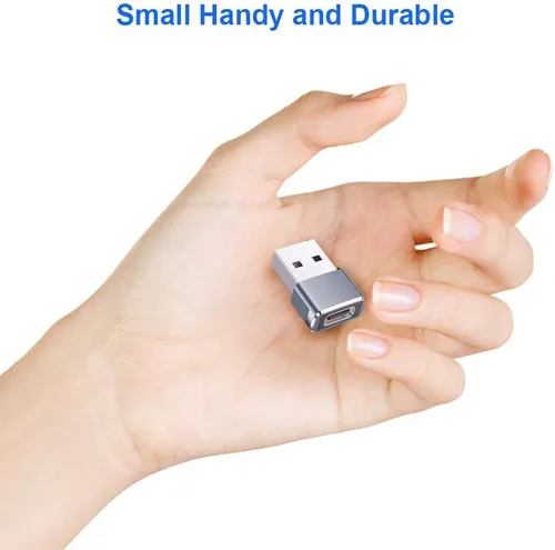 Vista 5 de QCEs Adaptador USB a USB C, 2 unidades USB-C hembra a USB macho convertidor de cargador para iPhone 17/16/15/14/13/12/11 Pro Max CarPlay, Apple