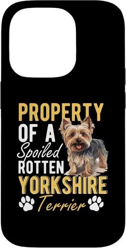 Vista 17 de iPhone 16 Dog Yorkie - Property of a spoiled rotten Yorkshire Terrier Case