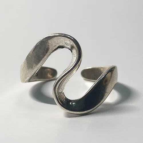 Vista 28 de Anillos de banda ancha de plata de ley 925 vintage hechos a mano para mujeres/hombres, anillo ajustable para el pulgar