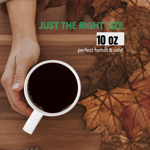 Vista 3 de Chulan Tazas de Café de Porcelana Fina de Hueso Blanca Delgada con Más del 45% de Contenido de Hueso 10 oz, Tazas de Porcelana Ligeras para Espresso
