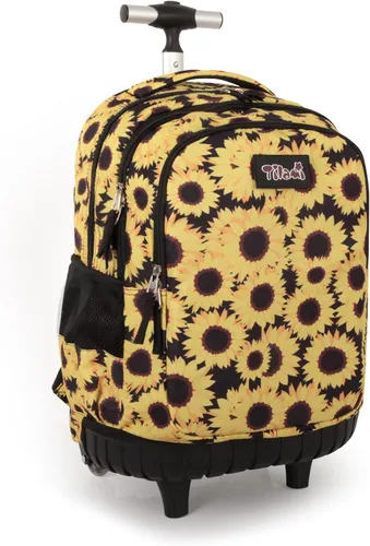Vista 10 de Tilami Mochila con ruedas para niños y niñas, astronauta