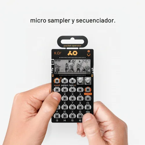 Vista 2 de teenage engineering pocket operator PO-33 K.O.! micro muestreador y máquina de tambor con micrófono incorporado, secuenciador y efectos