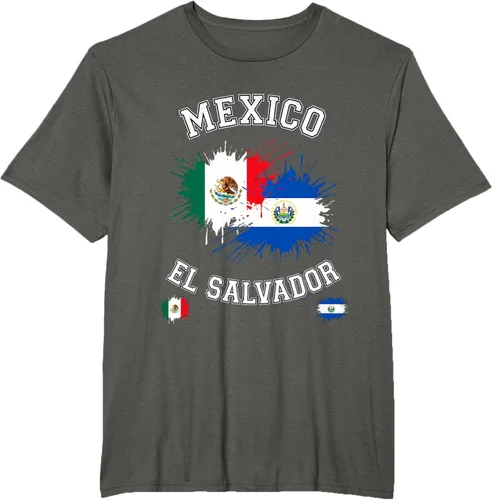 Vista 5 de Camiseta de recuerdo de la bandera vintage de El Salvador de México