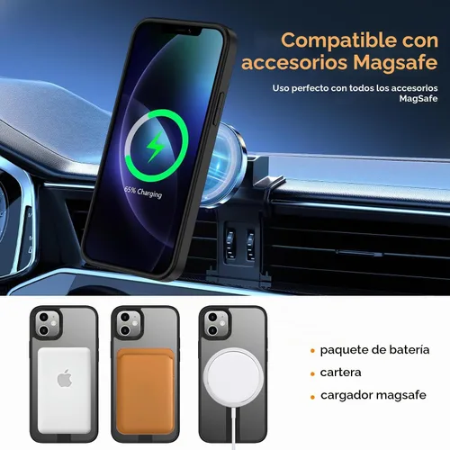 Vista 4 de Funda para iPhone 11 Compatible con Magsafe, Soporte Invisible Incorporado [Prueba de caída de grado militar] Funda protectora delgada y a prueba