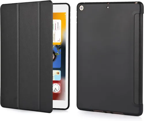 Vista 3 de RUBAN Funda para iPad de 9ª/8ª/7ª generación de 10.2 pulgadas 2021/2020/2019 Funda protectora con soporte inteligente (negro)
