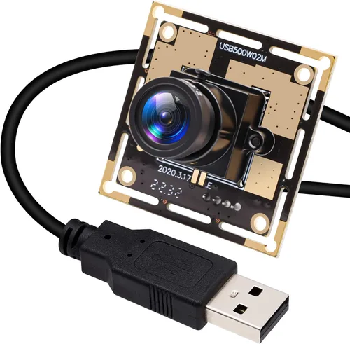 Vista 15 de ELP Módulo de cámara USB gran angular con enfoque automático de 5 mp con carcasa de metal OV5640 Mini UVC USB2.0 Lightburn cámara grabador láser