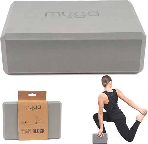 Vista 20 de MYGA Bloque de yoga, ladrillo ligero de espuma EVA para yoga, bloque antideslizante de alta densidad para posturas de yoga, pilates, equilibrio