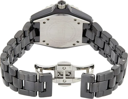 Vista 2 de Akribos XXIV Reloj de pulsera multifunción de cerámica AK544BK para mujer, Negro -, Movimiento de cuarzo