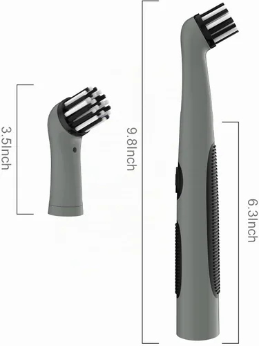 Vista 2 de Cepillo de limpieza eléctrico recargable con cabezales de cepillo múltiples 4 en 1 y cable USB, cepillo motorizado inalámbrico para interiores