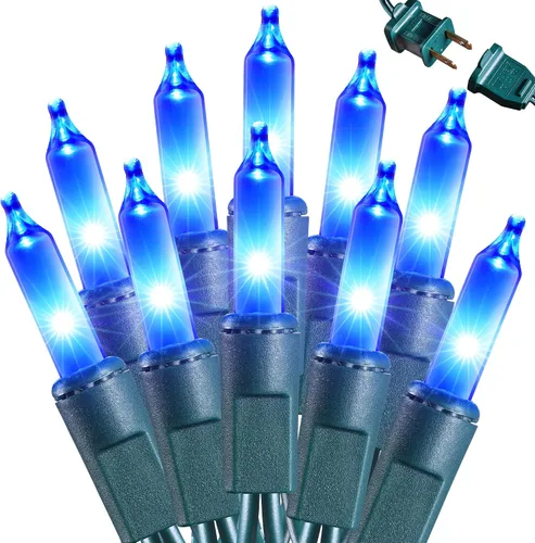 Vista 9 de Joomer - Luces LED de Navidad, 2 paquetes, total 39 pies, 200 LED, luces de árbol de Navidad multicolor, luces de cuerda mini enchufables