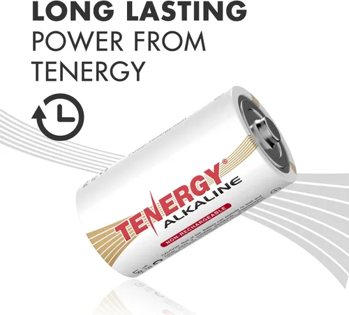 Vista 2 de Tenergy Batería alcalina LR14 de 1.5 V C, baterías no recargables C de alto rendimiento para relojes, controles remotos, juguetes y dispositivos