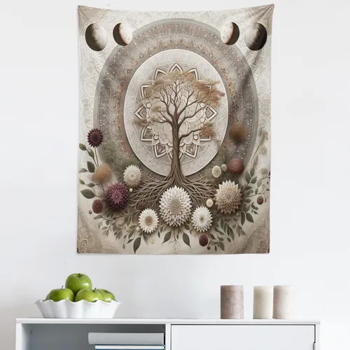 Vista 132 de Ambesonne Tapiz de arte afro, hombre negro fuerte con una corona de trazos impresión de pintura moderna, decoración de tela para colgar en la pared