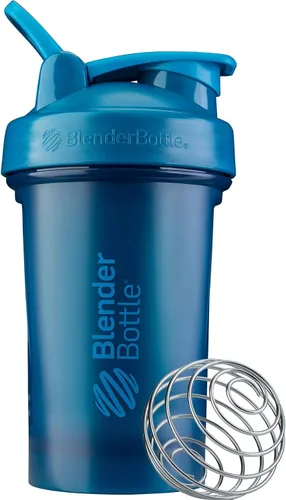 Vista 27 de [Usado] BlenderBottle Classic V2 - Botella mezcladora perfecta para batidos de proteínas y preentrenamiento, 20 onzas, color negro