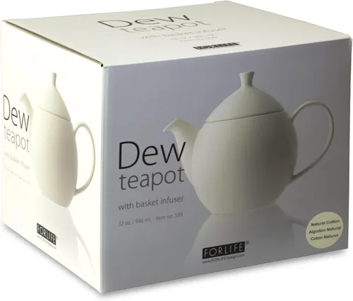 Vista 3 de FORLIFE Tetera de rocío con infusor de cesta, niebla de lavanda, 32 oz/32.0 fl oz