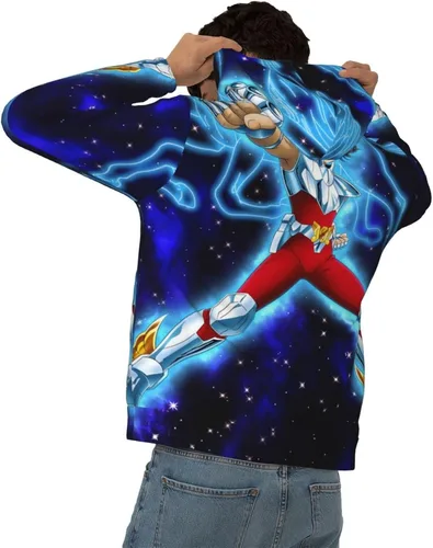 Vista 4 de Mswigs Saint Seiya - Sudadera con capucha y cordón