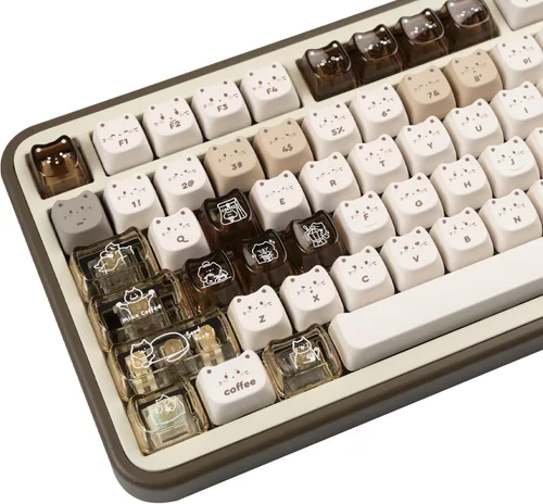 Vista 11 de 26 teclas personalizadas jalea de cristal de las teclas, teclas lindas material de la PC
