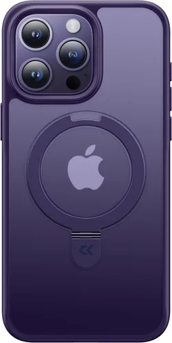 Vista 4 de CASEKOO - Funda diseñada para 14 Pro con soporte magnético invisible [protección contra caídas de grado militar] [compatible con MagSafe], funda