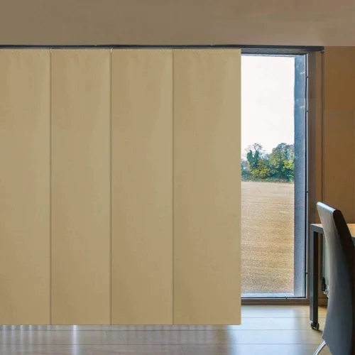 Vista 18 de LETAU - Persianas corredizas 100% opacas con riel, hechas verticalmente para ventanas grandes, puertas corredizas, espacios abiertos y divisores