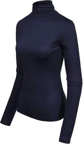 Vista 29 de MixMatchy Camisetas de manga larga delgadas y ligeras para mujer, cuello alto, capa base, camisetas activas