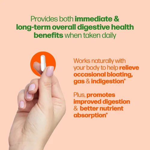 Vista 2 de Culturelle Defensa contra la hinchazón y el gas, enzimas digestivas y probióticos para la salud digestiva, 30 cápsulas, apoya la indigestión