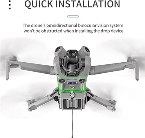 Vista 6 de Airdrop - Sistema de carga útil para DJI Mini 4 Pro Drone Airdrop Transporte Entrega Liberación Dispositivo Lanzador de Clip para Mini 4 Pro
