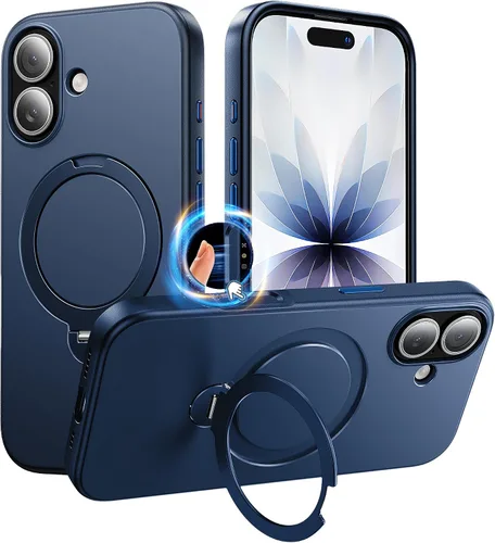 Vista 51 de Funda para iPhone 11, funda magnética con función atril [protección de grado militar] y [compatible con MagSafe], funda protectora delgada