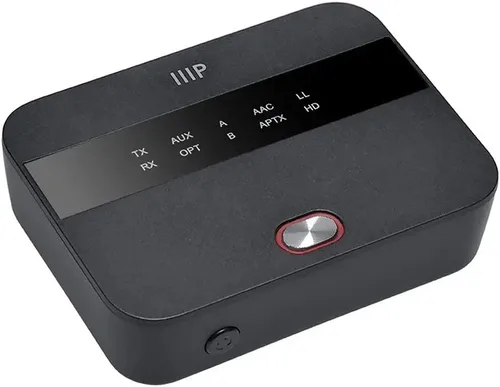 Vista 2 de Monoprice Transmisor y receptor Bluetooth 5 de largo alcance - con AptX HD y AptX baja latencia, SBC, AAC, hasta 32 pies (32.8 ft) Toslink/Optical