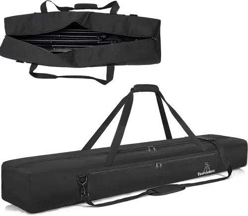 Vista 9 de TORIBIO Bolsa de trípode multifuncional de 35.4 pulgadas, funda de transporte de trípode resistente, funda para soporte de música, micrófono