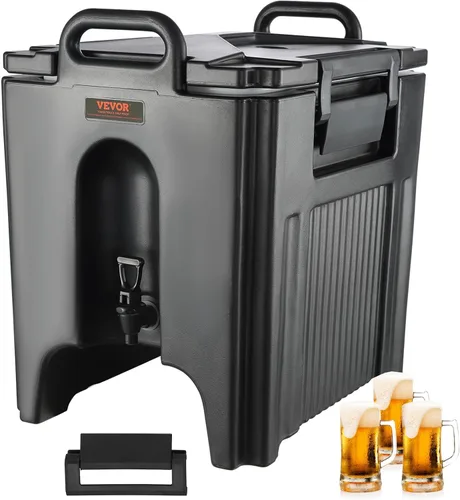 Vista 10 de VEVOR Dispensador de Bebidas Aislado, 2.5 Galones, Servidor de Bebidas Calientes y Frías de LDPE Grado Alimenticio, Dispensador Enfriador de Bebidas