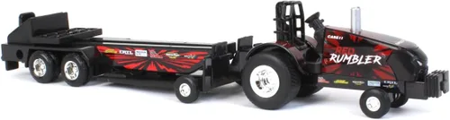 Vista 2 de Case IH 1/64 Magnum Red Rumbler Tractor de tracción con trineo de tracción