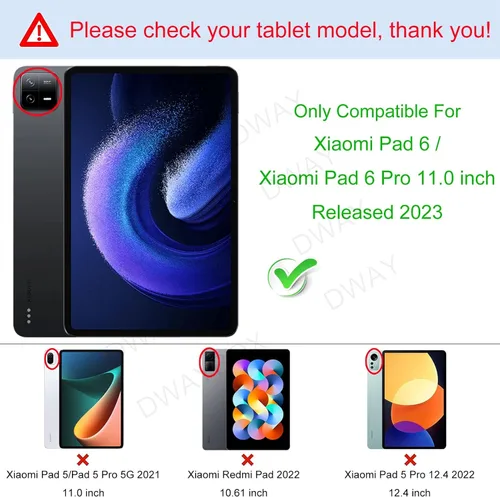 Vista 2 de Funda para Xiaomi Pad 6 / Pad 6 Pro 2023 11.0 pulgadas, funda flexible resistente a los impactos, carcasa protectora transparente transparente