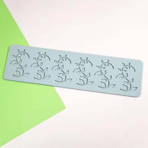 Vista 7 de TUKE Tuile Molds - Molde de silicona con hojas curvadas de silicona para dulces, tapete de encaje para decoración de tartas, azúcar, manualidades