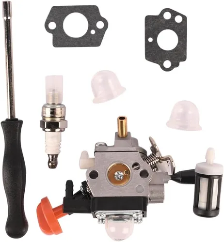 Vista 2 de Kit de carburador 4180-120-0615 compatible con Stihl FS91 FC91 FS111 FC111 KM91R KM111R HT102 FC96 desbrozadora