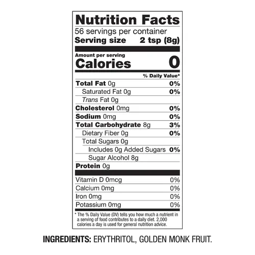 Vista 2 de BetterBody Foods Golden Monk Fruit Sweetener Blend - Mezcla de edulcorante de fruta del monje dorada, sustituto del azúcar, cero calorías, apto
