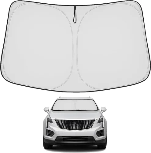 Vista 74 de Proadsy Parasol para parabrisas Rivian R1S 2022-2025 2026 de 4 capas plegable, protector de parasol frontal que bloquea los rayos UV, mantiene