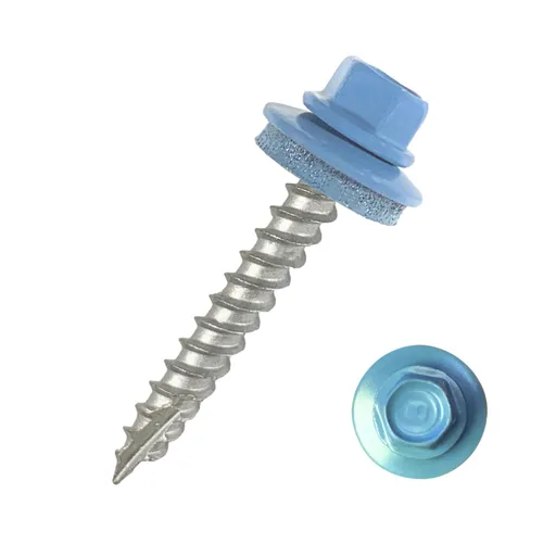 Vista 10 de EAGLE 1 Tornillos para Techos de Metal #10 - Tornillos Autorroscantes con Cabeza Hexagonal Pintada y Arandela de Goma EDPM para Metal a Madera