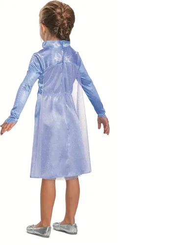 Vista 2 de Disney Elsa Frozen 2 - Disfraz clásico de Halloween para niña azul 2T