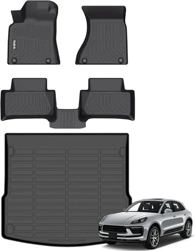 Vista 130 de Tapetes de piso para todo clima y forro de carga con respaldo para Chevrolet Suburban de 7 asientos 2021-2025 / GMC Yukon XL de 7 asientos