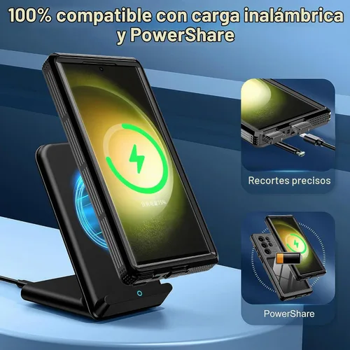 Vista 7 de Funda impermeable para Samsung Galaxy S23 Ultra, con protector de pantalla integrado, a prueba de polvo, a prueba de golpes, de cuerpo completo