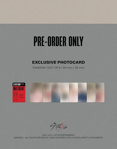 Vista 6 de STRAY KIDS MAXIDENT Álbum (CASE Ver.- FELIX) + 1ea Store Tarjeta de regalo - K-POP SELLADO
