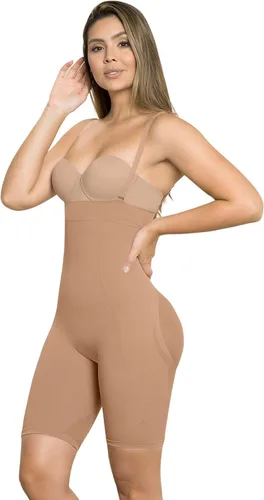 Vista 2 de Leonisa - Traje moldeador de cintura alta sin costuras para mujer con compresión de muslo