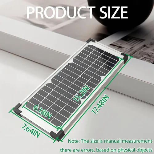 Vista 2 de FM123 Kit de panel solar de 10 vatios apto para abridores de puerta automáticos Mighty Mule, cargador de batería de panel solar portátil de 12 V