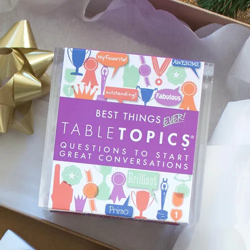 Vista 7 de TableTopics Best Things Ever: juego de preguntas para iniciar las grandes conversaciones (versión español)