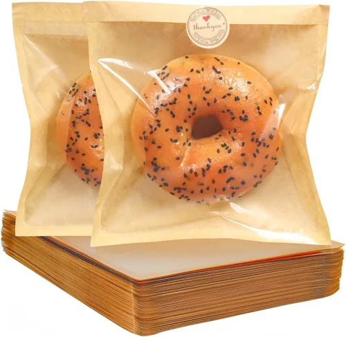 Vista 10 de SUREHOME Bolsas para barra de pretzel, 100 bolsas de pretzels de 2 x 8 pulgadas, bolsas individuales transparentes resellables y autosellables